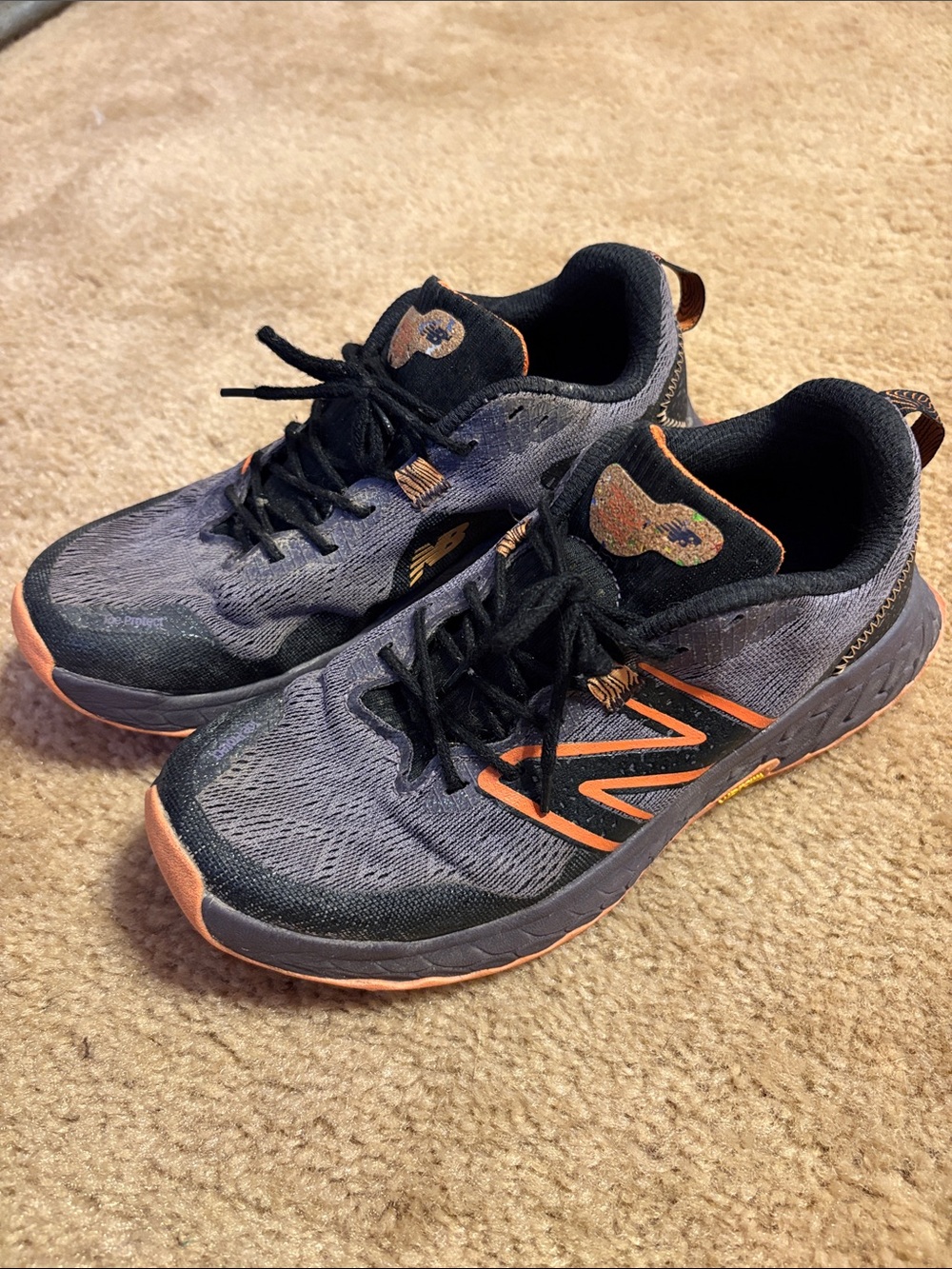New Balance Women's Purple and Orange Running Sneakers